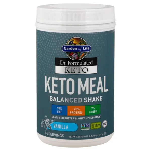 Wholesale Garden of Life Dr. Formulated Keto Meal Balanced Shake - Vanilla Powder, 14 Servings